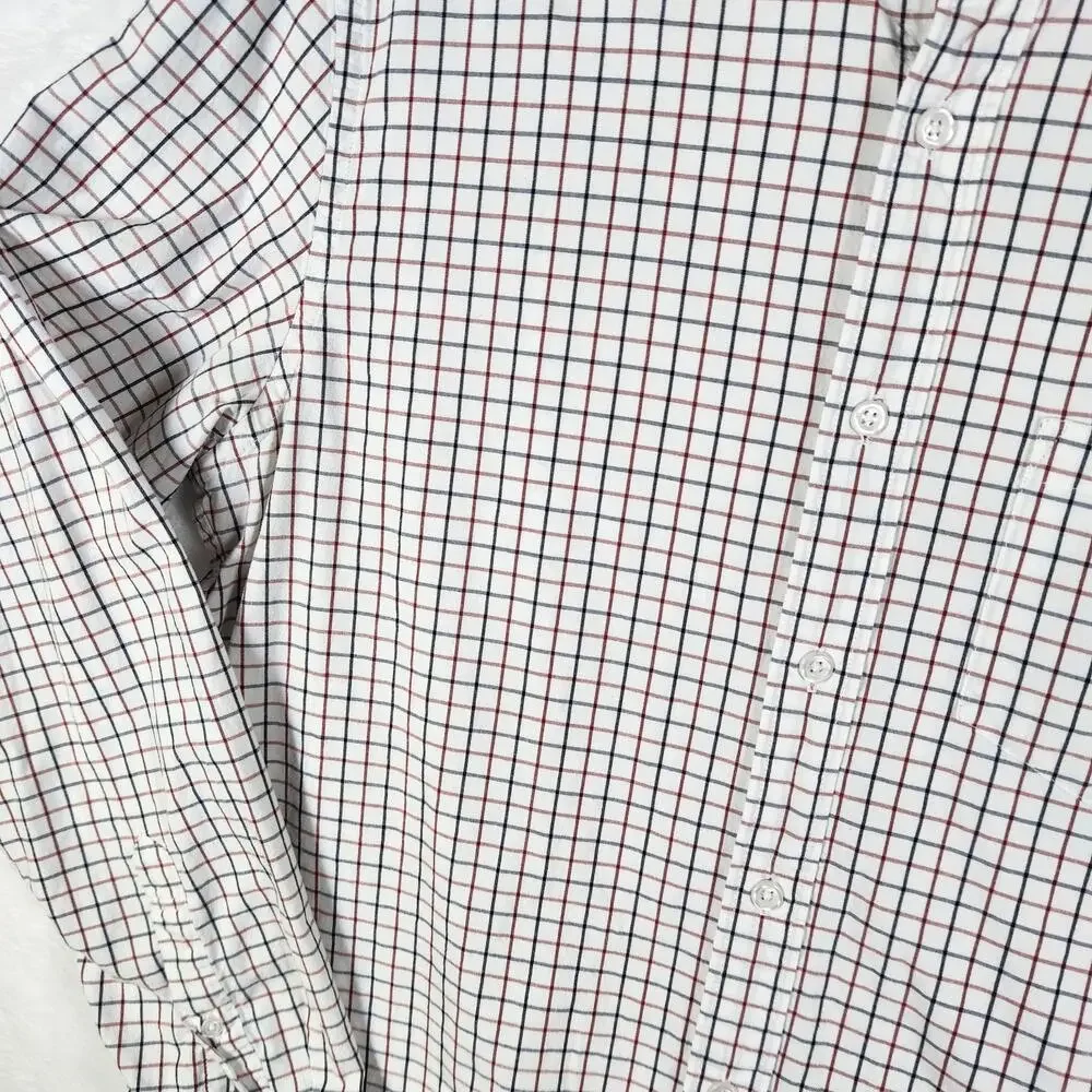 J‎ Crew Classic Flex Washed Checked Long Sleeve Button Down Shirt Size Medium